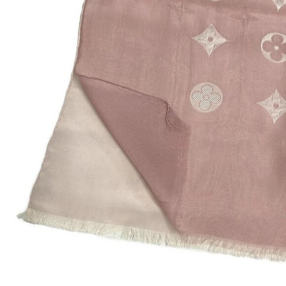 LOUIS VUITTON Etole Venice Pink Scarf 52% silk, 48% acetate 259-061325 - Picture 2 of 5